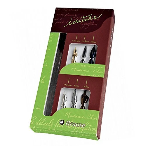 Brause расширенный каллиграфический набор для письма - 6 Nibs и 1 держатель - HB140 - Изображение 1 из 1