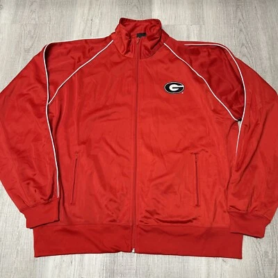 Chaqueta Georgia Bulldogs Para Hombre Roja Negra Logo Cremallera Completa Equipo Starter Talla XL Foto 1 de 4