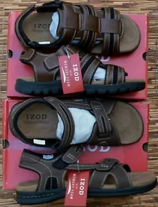 SANDALIA MARRÓN GANCHO Y BUCLE IZOD CAT o SUN PARA HOMBRE ESPUMA VISCOELÁSTICA LISTA $60 - Imagen 1 de 9