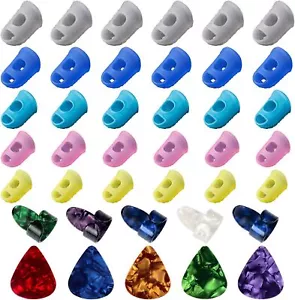 30Pcs Silicone Guitar Finger Guards Fingertip Protectors Fingertip Pro - Picture 1 of 7