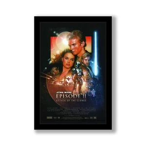 STAR WARS ATTACK OF THE CLONES - 11x17 póster de película enmarcada por Wallspace - Imagen 1 de 6