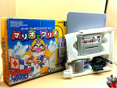 Nintendo Super famicom Mario & Wario Mouse Bundled Box SNES SFC NTSC-J Japan JP - Image 1 of 4