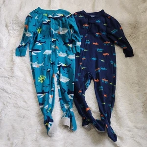 2 Carter's Just One You Footie Pyjamas Reißverschluss Bodys Größe 18 Monate - Bild 1 von 9
