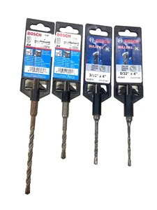 BOSCH TOOLS CARBIDE TIPPED SDS PLUS CONCRETE DRILL BIT LOT, 5/32”, 3/16”, 1/4” - Picture 1 of 5