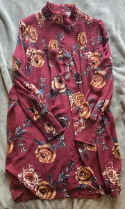 Vintage - Ophelia Rose - Long Sleeve - Red - Roses All Over - Size M - Dress - Photo 1 sur 4