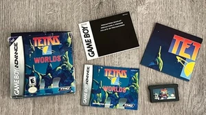 Tetris Worlds GBA Game Boy Advance Complete CIB Great Condition w/ RARE Poster! - Picture 1 of 2