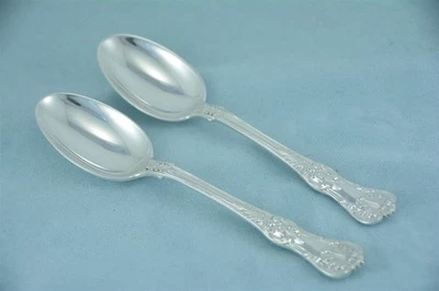 2 cucharaditas Tiffany English King Sterling 5-7/8" sin monograma Foto 1 de 4