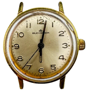 Vintage Bucherer Sunburst Men's Mechanical Wristwatch AS 1780 Swiss Made - Picture 1 of 5