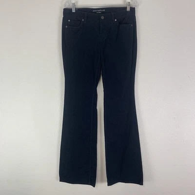 Ann Taylor Loft 6 Calças Modernas Boot Cut Veludo Granola Normcore Cintura Baixa Y2K - Imagem 1 de 4