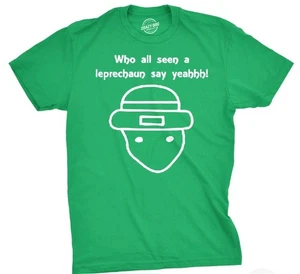 Lustiges T-Shirt Who All Seen a Leprechaun Sketch Saint Patricks Day St Patty Shirt - Bild 1 von 2