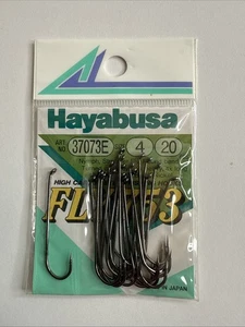 Ganchos de pesca Hayabusa Fly753 37073E forjados de acero al carbono tamaño 4 cantidad 20 de colección - Imagen 1 de 5