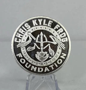 Chris Kyle Frog Foundation Texas Reverse 1oz .999 Fine Silver Round Rare - Picture 1 of 7