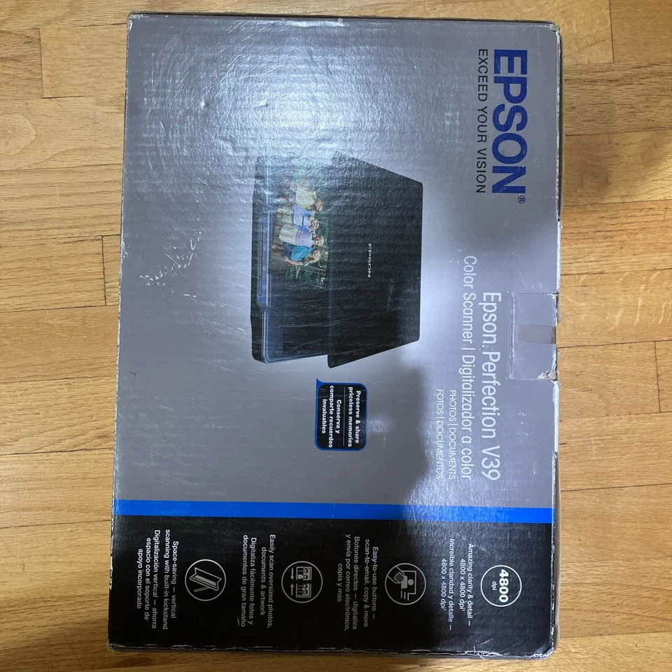 Epson Perfection V39 Flatbed Scanner - Black - Image 1 of 1