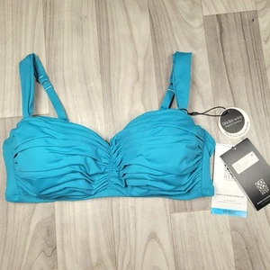 Coco REEF Bikini Oberteil 36/38C Charisma BH-Größe Bügel Bandeau Blau Schwimmen Neu mit Etikett - Bild 1 von 18