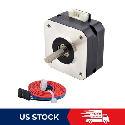 Impresora 3D CNC STEPPERONLINE cuerpo corto Nema 17 motor paso a paso 1A 24 oz. pulgadas 42x23 mm Foto 1 de 4