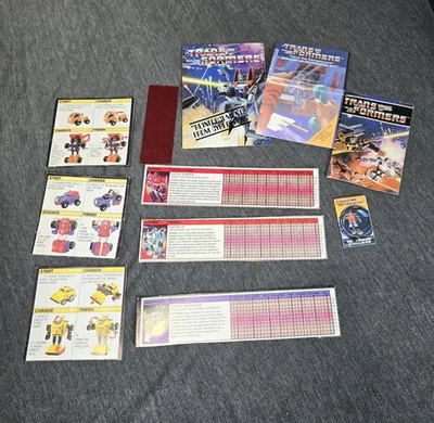 Transformers G1 Tech-Specs Lot And Instructions Lot With Inserts Inc Optimus - Image 1 of 4
