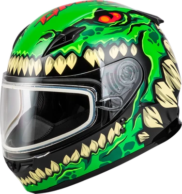 GMAX Youth GM-49Y Drax Snow Helmet Green Yellow - Adjustable & DOT Approved - Image 1 of 4
