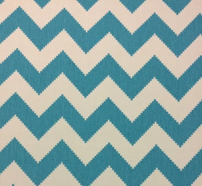KRAVET LIMITLESS AQUIFER TURQUOISE CHEVRON LINEN MULTIUSE FABRIC BY YARD 54"W - Image 1 of 4