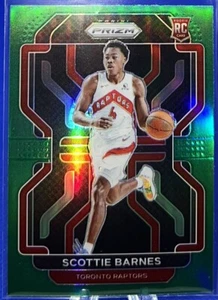 2021-22 Prizm Scottie Barnes Rookie Green Prizm #320 Toronto Raptors ROY SP - Picture 1 of 2