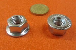 Zinc Class 10 Steel, Flanged Serrated Hex Nuts RH, M12 x 1.75 x 18mm W 20 Pc - Picture 1 of 12