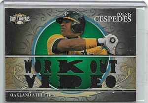 YOENIS CESPEDES 2013 TOPPS TRIBUTE TRIPLE THREADS 11 PIECE GAME USED JERSEYS#/18 - Picture 1 of 1
