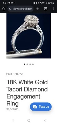 18K White Gold Halo Pink Diamond Morganite Engagement Ring  - Image 1 of 3