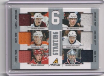 11/12 Pinnacle: Starting 6 Jersey Card (#37) Landeskog/Henrique/Read/Gardiner... - Image 1 of 2