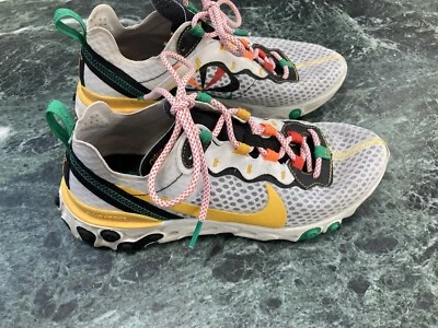 Nike React Element 55 Sunburst Running Sneakers Shoes CK9288-100 Men's Size 7.5 - Image 1 of 4