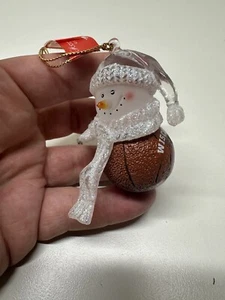 Wisconsin BADGERS Basketball Team Snowman Christmas Ornament Acrylic NEW - Picture 1 of 3