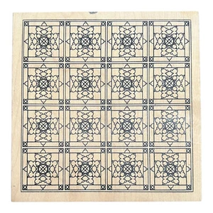 "Estampilla de goma Contornos extra grande acolchada diseño repetido 5"" x 5" - Imagen 1 de 3