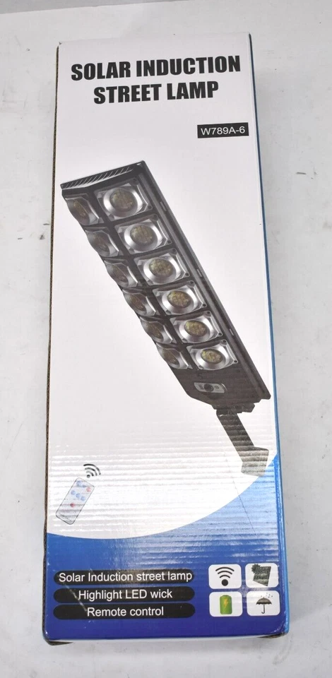 Solar Induction Street Lamp W789A-6 Outdoor LED Security Light Remote Control