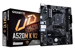 Gigabyte A520M K V2 Motherboard - Supports AMD Ryzen 5000 Series AM4 CPUs - Imagen 1 de 4