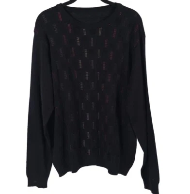 ST. CROIX WOOL Blend Luxury Crew Nk Knit Pullover Sweater Craftsmanship LARGE - Image 1 of 4