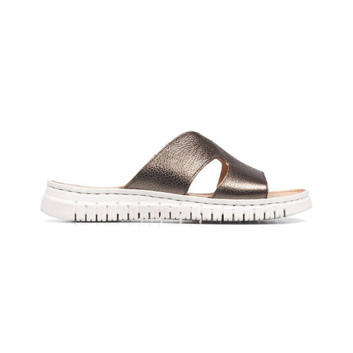 VANS Van Dal Luna 3381 7301 Ladies Pewter Leather Slip On Sandals