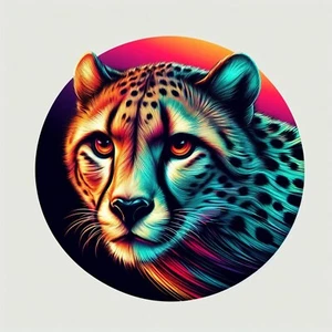 Cheetah Animal Waterproof, UV Resistant Vinyl Sticker Decal - Picture 1 of 12