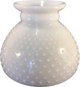 Difusor cúpula estudiante Hobnail Hurricane pantalla lámpara vidrio leche blanco vintage - Imagen 1 de 8