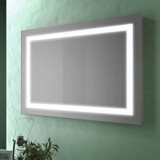 Specchio retroilluminato 90x60 cm rettangolare con cornice a LED