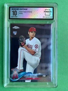 2018 Shohei Ohtani Topps Chrome Pitching #150 Angels RC ARENA CLUB 10 GEM MINT - Picture 1 of 2