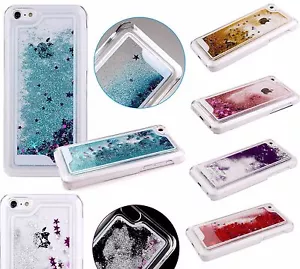 For iPhone 5C - HARD CASE COVER Flowing Waterfall Quicksand Liquid Sparkle Stars - Picture 1 of 13