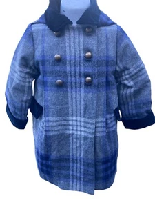 Jacadi Paris Girls Boys Hooded Wool Coat Size 23 Months Removable Hood Velvet Tr - Picture 1 of 7