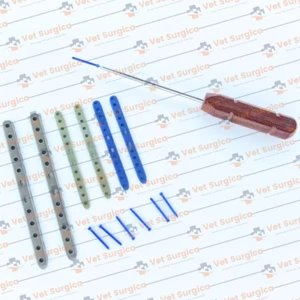Veterinary 2.4-2.7-3.5mm Safety Locking Straight Plate 10H With Screws 67Pcs Set - Picture 1 of 6