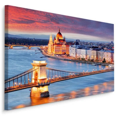 MURALO Quadri su tela CANVAS XXL quadri da parete stampa artistica ponte a Budapest 155