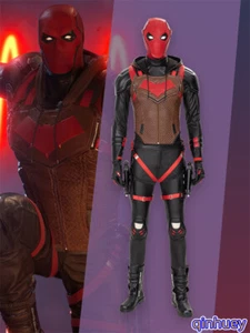 Red Hood Jason Todd Cosplay Costume Robin Outfit Halloween - Picture 1 of 12