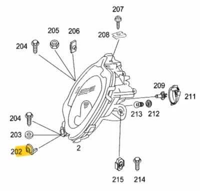 MERCEDES W450 SMART ADATTATORE CENTRALE FANALE ANTERIORE OEM Q0008092V001000000 - Imagen 1 de 4