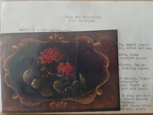 RITA MARTIN 1987 GERANIUM FOLK ART PAINTING PATTERN 121 - Picture 1 of 3