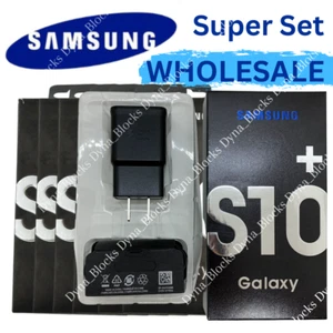 For Samsung Galaxy S10 Adaptive Fast Wall Charger Adapter USB Type C Cable LOT - Picture 1 of 20
