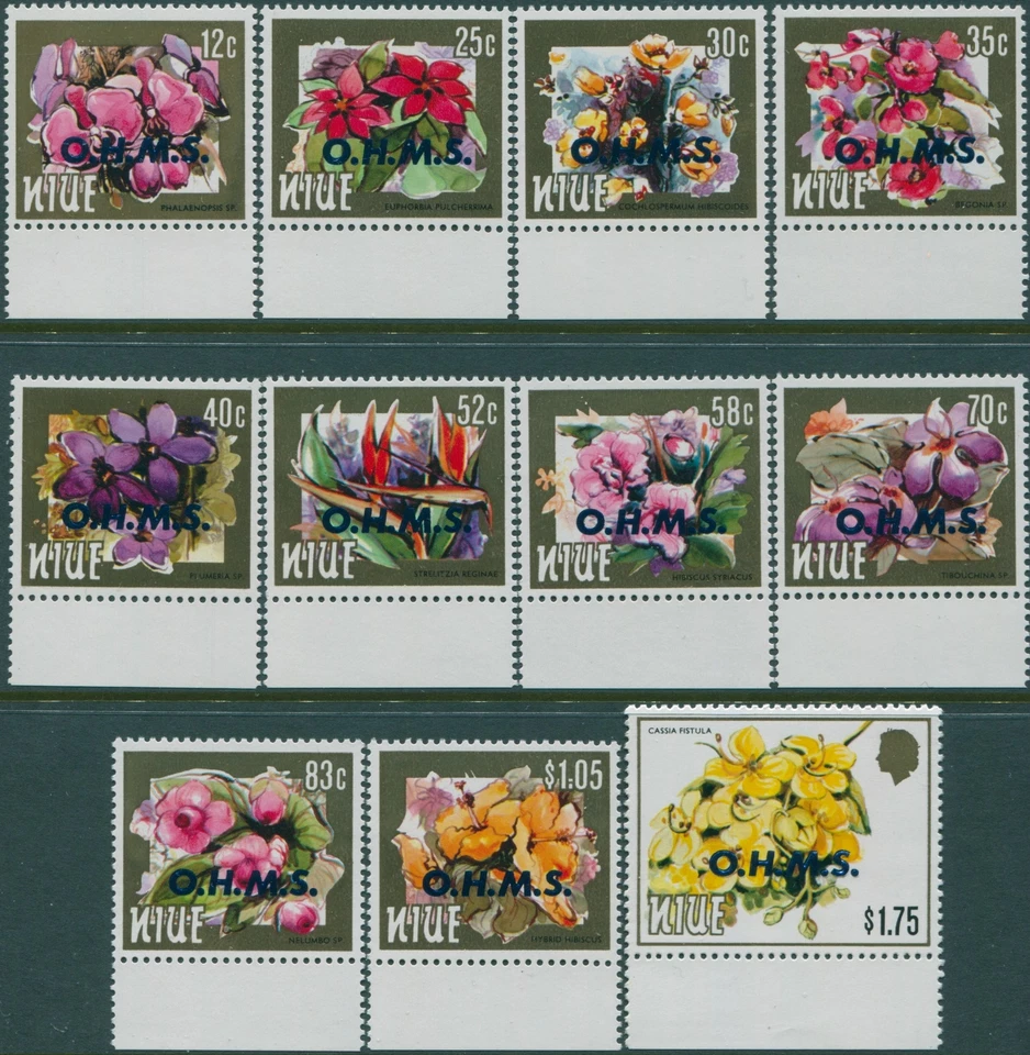 Niue OHMS 1985 SGO1-O11 Flowers MNH - Image 1 of 1