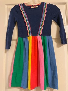 Mini Boden Rainbow Dress Girls Size 6-7 - Picture 1 of 3