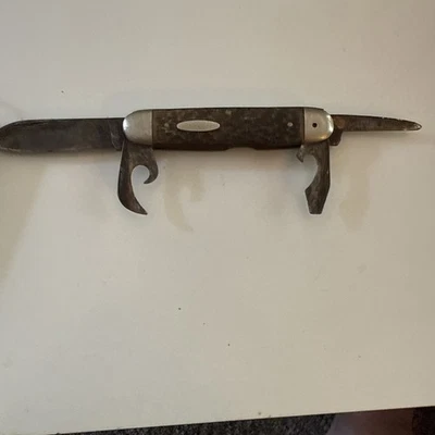 Navaja de Bolsillo Plegable Ulster Boy Scout Escudo Redondo 4 Hojas de Colección con Fianza BSA Foto 1 de 4