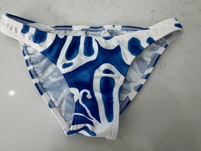 Braguitas de baño de bikini Venus azul y blanco raro mariposa 2 perfecto estado Foto 1 de 2